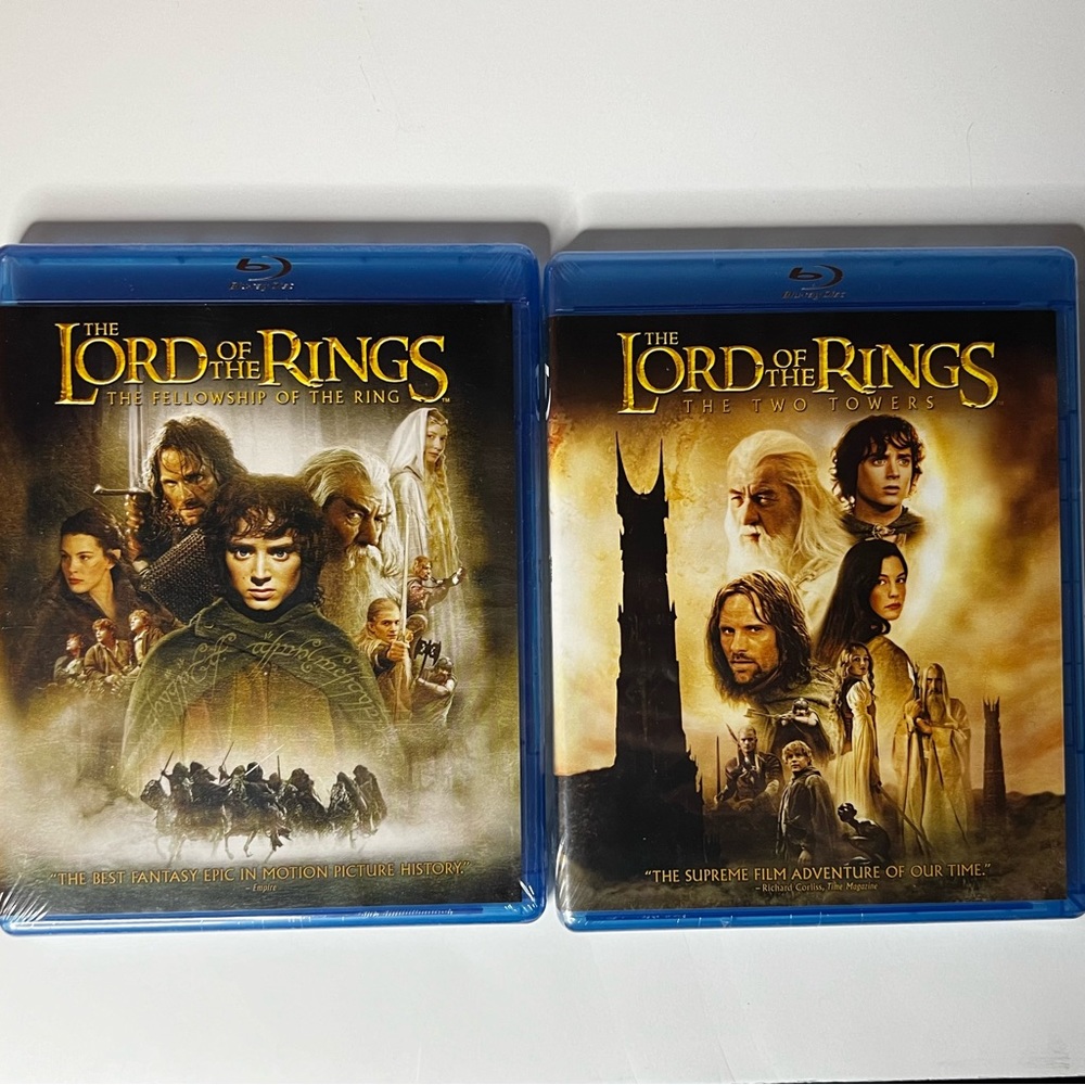 Lord of the Rings Movies 1 and 2 on Blu-ray Disc Brand New Factory Sealed